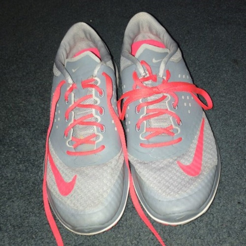 Pink and Grey Nike Sneakers
